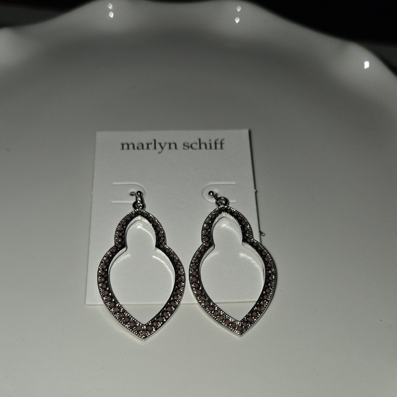Marlyn Schiff Jewelry - Marlyn Schiff Silver Beaded Teardrop Earrings